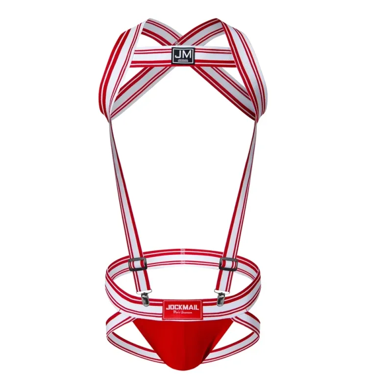 Body Harness Adjustable Elastic Band Detachable Split-type Cotton Men's Sexy Jockstrap Underwear Bodysuit Suspender Jumpsuits