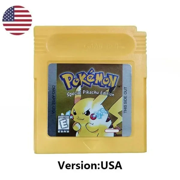 Many style Pokemon Red Blue Crystal Golden Green Silver Yellow GBC Game Card 16 Bit Video Game Cartridge Console Card GB/SP