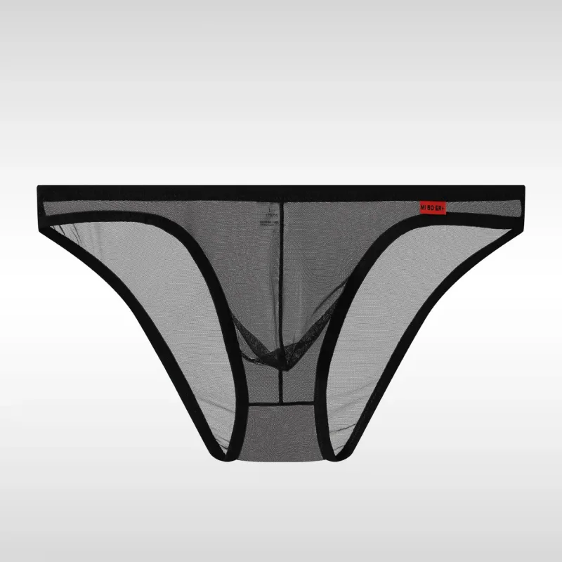 Men's Underwear Ultra-Thin Mesh Transparent Triangular Briefs Sexy Underpanties