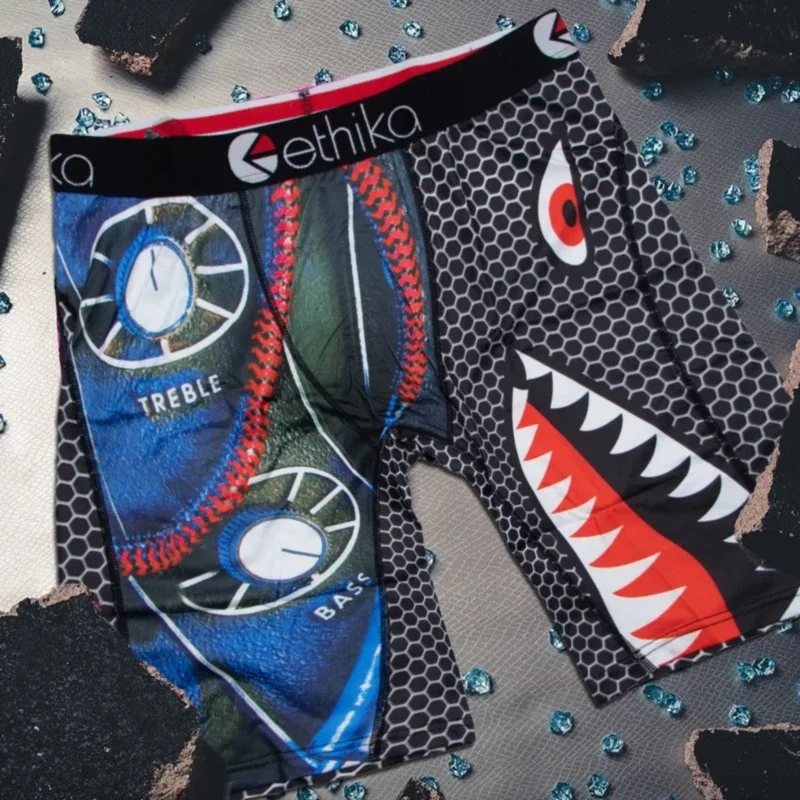 1Pcs Men Underwear Boxers Breathable Mesh Crotch Man Underpants Plus Size Mens Panties L-3XL Printed Men's Boxers Briefs