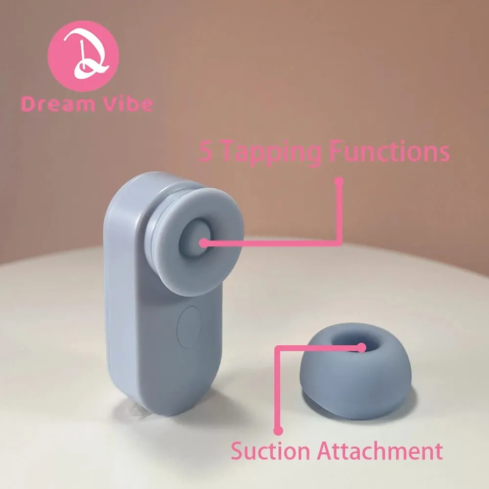 Dream Vibe Echo 2-in-1 מיני אוזניות פראייר בצורת צהוב הקשה ויניקה ויברטור צעצוע מין אישה פטמת קליטורי לעיסוי
