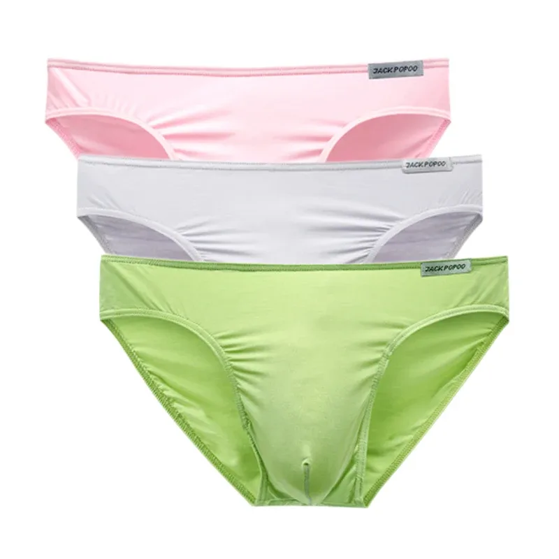 3PCS/Lot Men's Underwear Modal High Quality Soft Briefs Breathable Comfortable Youth Underpants Male Sexy U Bulge Pouch Panties