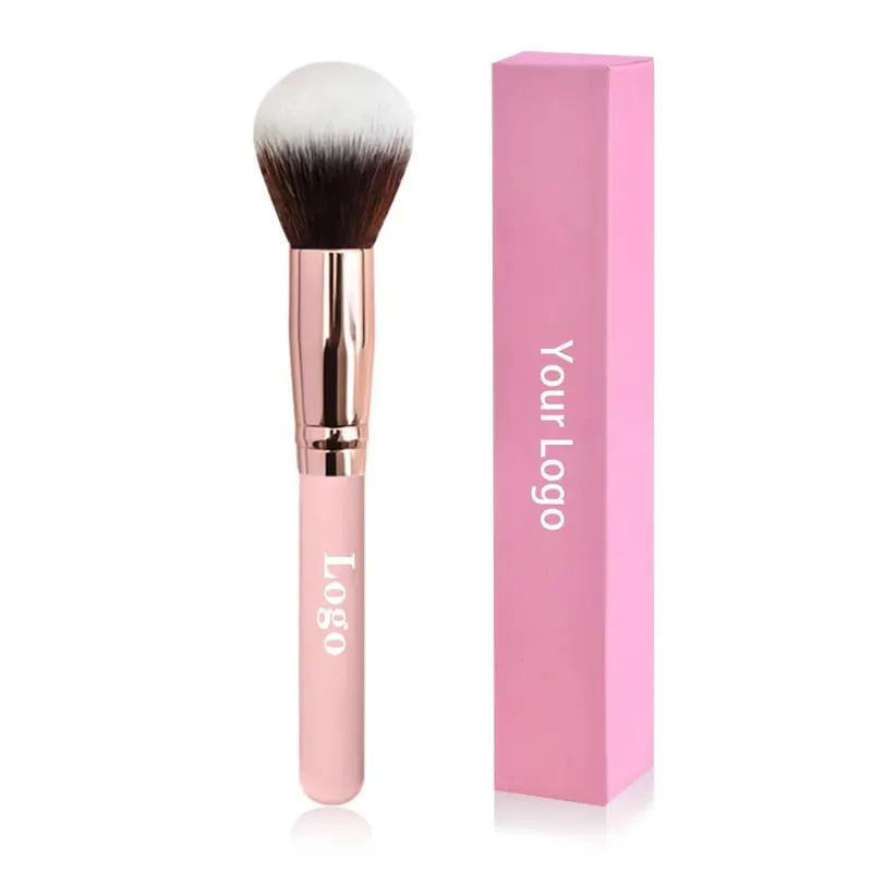 Gratis Label Pribadi Kuas Rias Foundation Loose Powder Concealer Blending Brush Pink Alat Rias Kecantikan Grosir Massal 10pcs