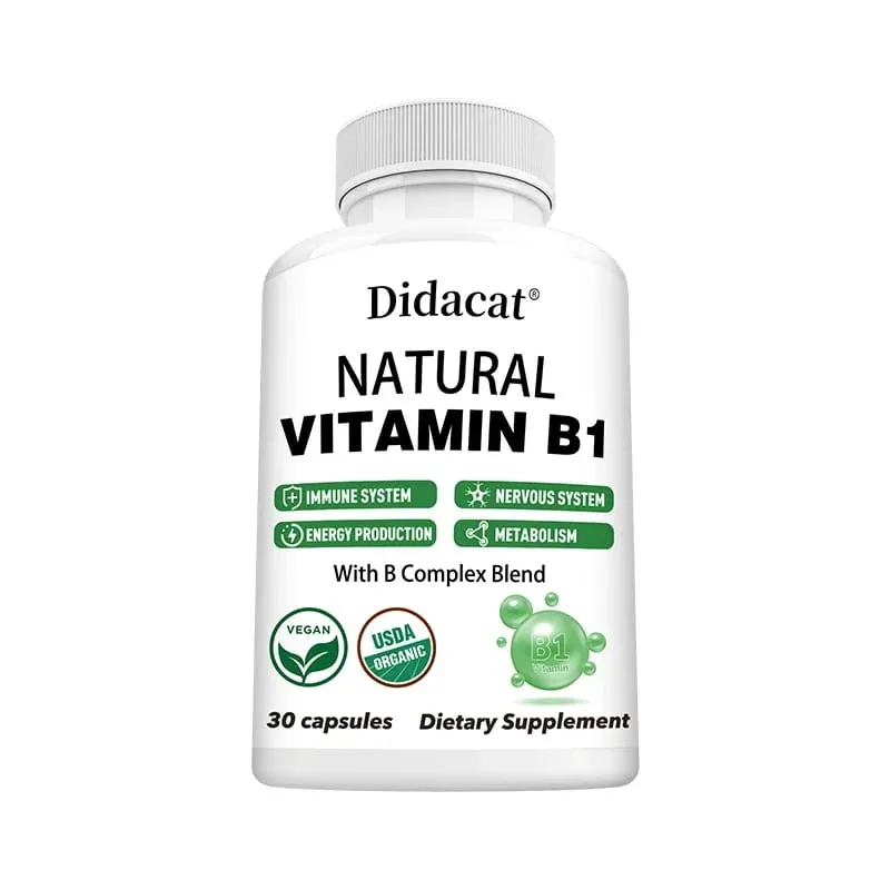 Didacat Vitamin B1 Helps The Immune System Nervous System Energy Support Dietary Supplement