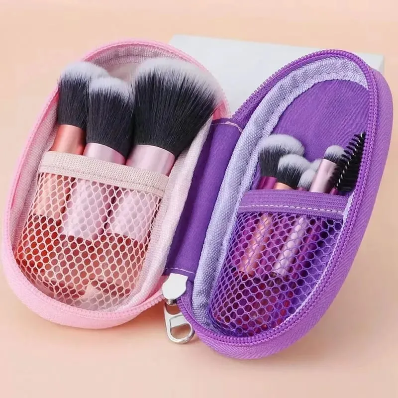 10 τμχ πινέλα μακιγιάζ σετ με τσάντα Cosmetic Eye Shadow Foundation Loose Powder Blush Detail Brush Blending Beauty Make Up Tools