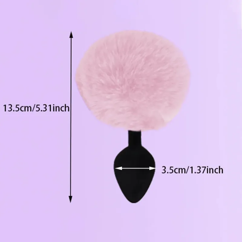 Anal Plug Rabbit Tail Bdsm Role Play Silicone Prostate Massager Butt Plug Silicone Bunny Tail Sex Toys for Women Men Gay