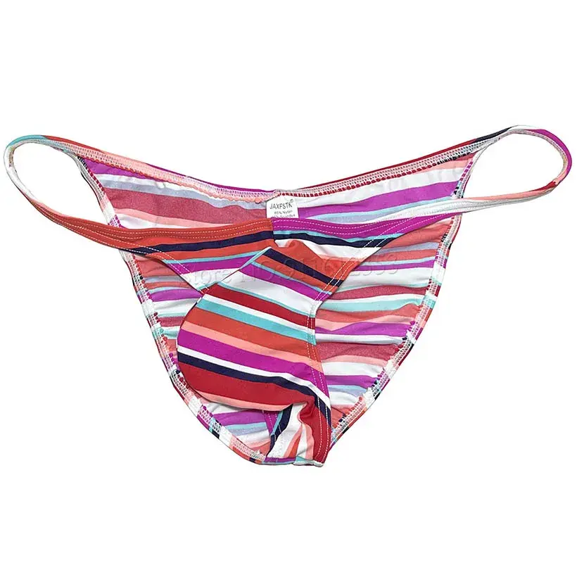 Men's Cheeky Briefs Underwear Pouch Male Ruched Bikini Swimwear Sexy Underpants High Elasticity, Low Waist, Floral Print sexy