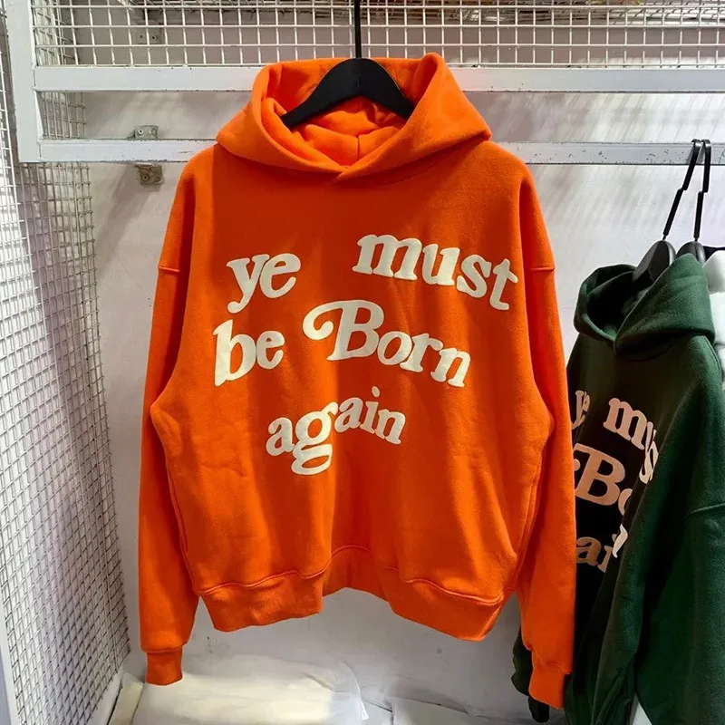 23FW Classic Foam Logo Ye Must Be Born Again Hoodie Heren Dames Beste kwaliteit Oversize Kanye West CPFM.XYZ Sweatshirts Veelkleurig