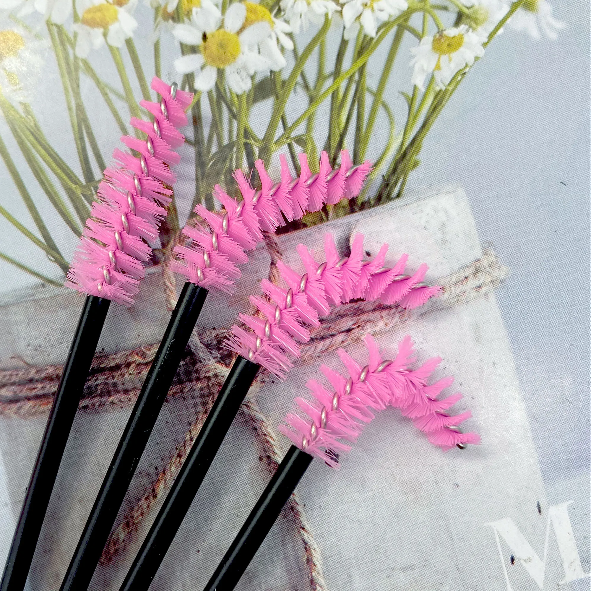 500 τμχ Mascara Wands Βούρτσες Βλεφαρίδων Μίας Χρήσης Eyelash Spoolies Applicator for Eyelash Extension Makeup Tool