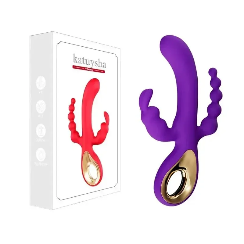 G Spot דילדו ארנב ויברטור לנשים 3 In1 דגדגן גירוי סיליקון עמיד למים נשי נרתיק אנאלי לעיסוי צעצוע מין למבוגרים