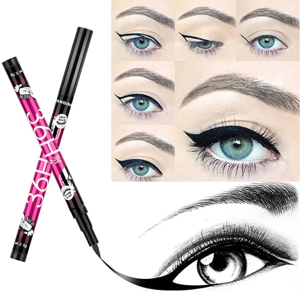 1/3/5db Smooth Black Liquid Eyeliner Pen Ultra-fine Pen Tip 36H Eye Liner Ceruza Vízálló hosszantartó kezdő smink