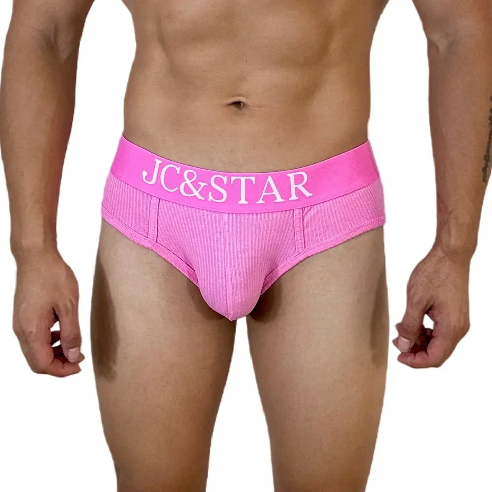 Athletic High Cut Design Sexy Man's Underwear Briefs Underpants Ribbed Cotton Sports Comfort Men Bikini Slip Men's Tanga Briefs