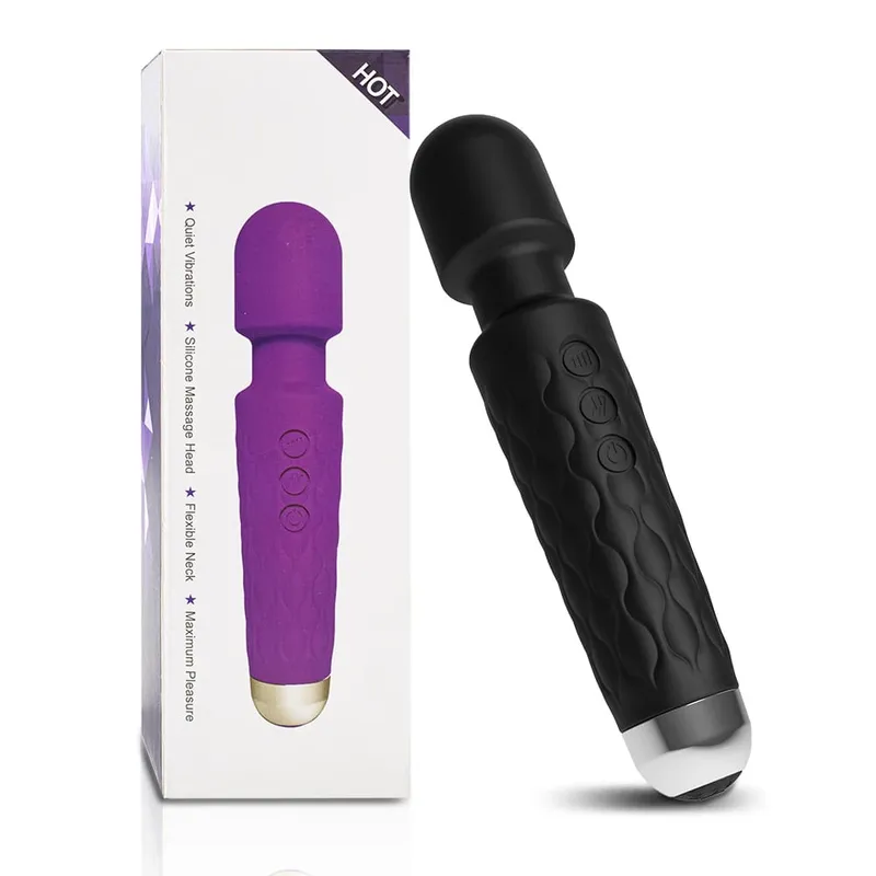 AV Vibrators For Women Powerful 20 Speeds Magic Wand G Spot Massage Dildo Clitoris Stimulator Adult Female Sex Erotic Toys