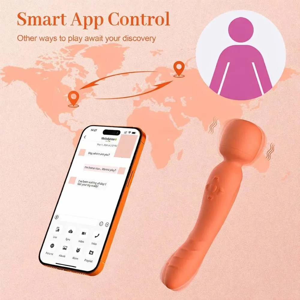 Smart APP Wireless Remote AV Magic Wand Vibrator Powerful G Spot Clit Stimulator Sex Toy Women USB Rechargeable Waterproof Adult
