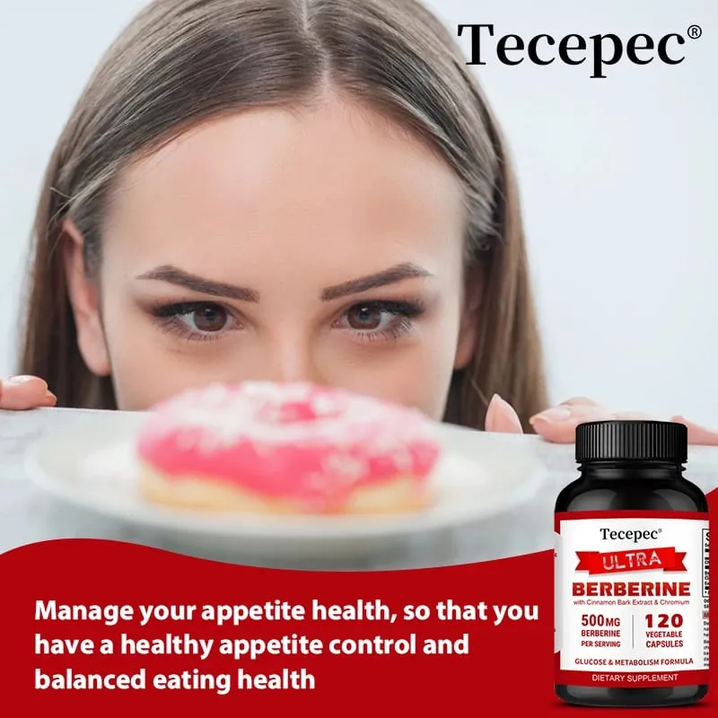 Berberine HCl 500mg Capsules na may Ceylon Cinnamon Support Metabolism Cholesterol Cardiovascular GI at Daily Immune Wellness