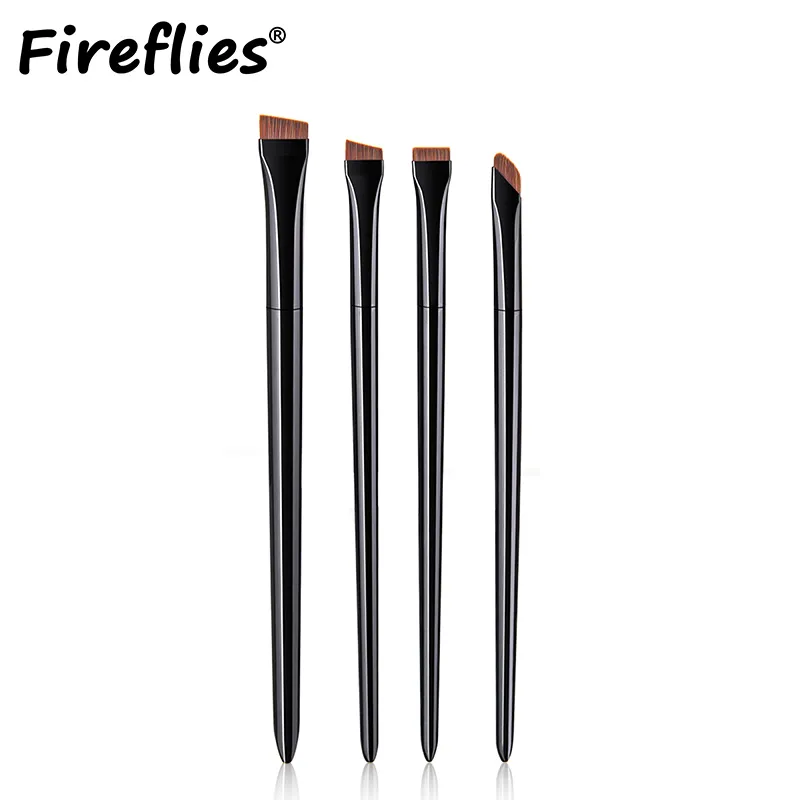 4st Sickle Blade Eyeliner Brush Ultra Tunn Flat Fin Eye Liner Makeup Borstar Flat Eyeliner Brush Ögonbryn Make Up Brush