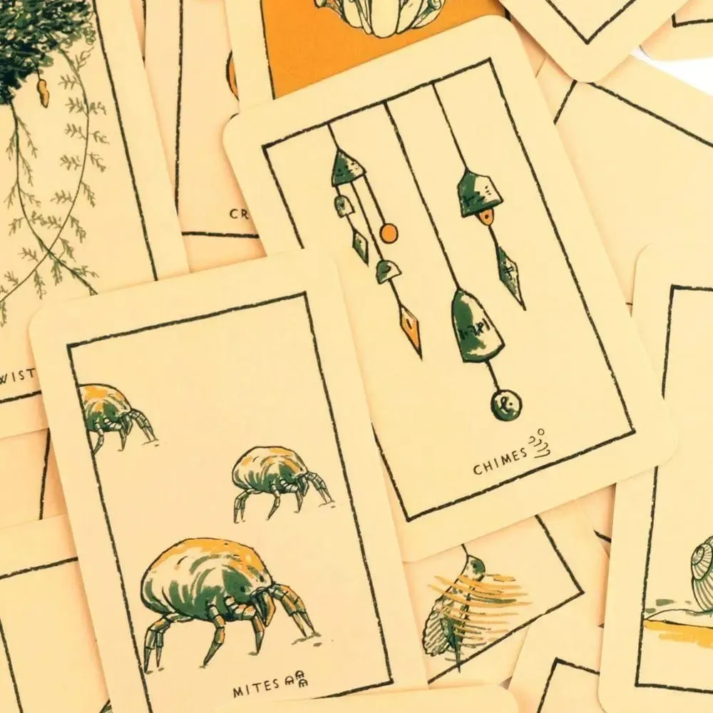 50 τμχ Mystical Divination and Creative Inspiration Card Deck 9*6,5cm Vintage Style Illustrated Oracle Card Deck