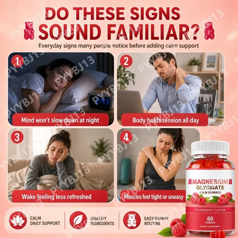 Σερβία Magnesium Gummies-Γλυκινικό μαγνήσιο και μηλικό μαγνήσιο Συμπλήρωμα καλίου μαγνησίου χωρίς ζάχαρη για υποστήριξη της υγείας