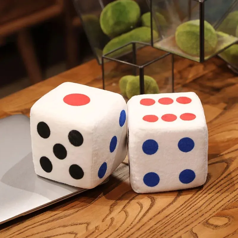 New 1pc Creative Mahjong Pillow Cushion Chinese Plush Toy Car Chair Backrest Mahjong Dice Funny Nap Pillow Sofa Home Decor Gift