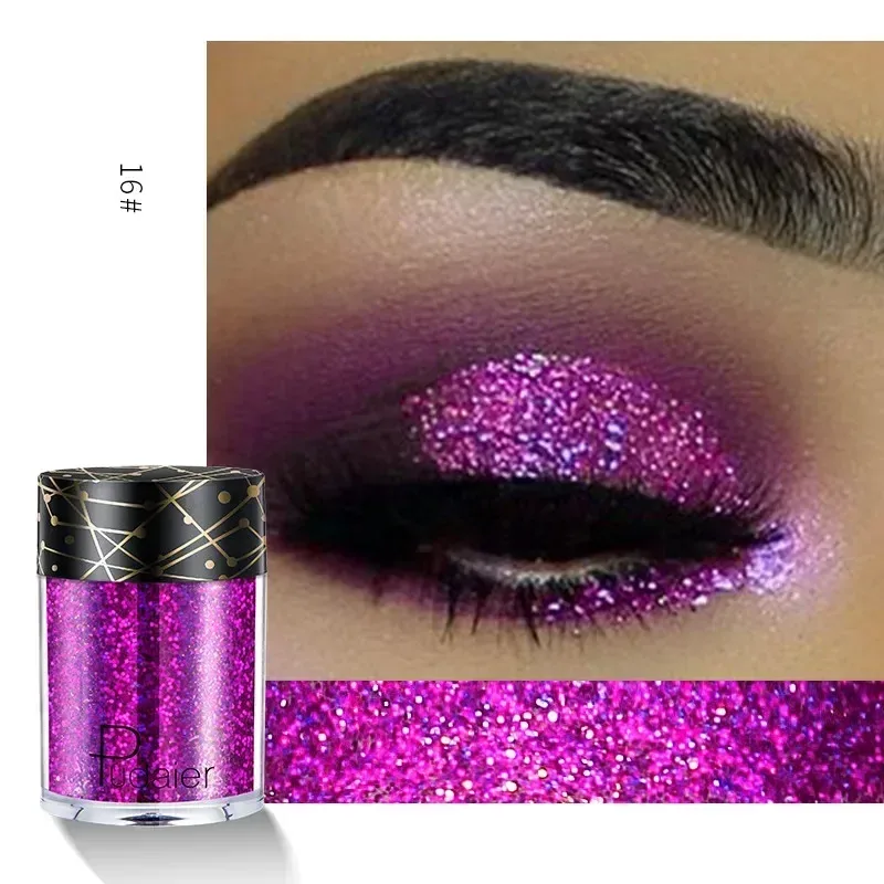 Νέα Glitter Eye Shadow Professional Makeup Monochrome Shining Eyeshadow Sequins Universal Party Cosmetic