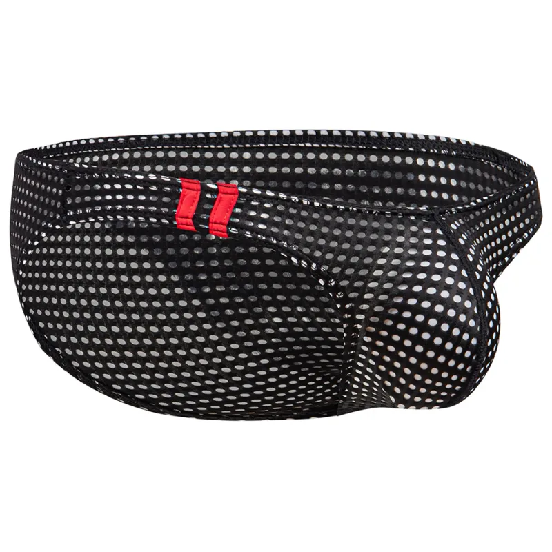 Men Briefs Summer Breathable Holes Underwear U Convex Thin Low Waist Briefs Slip Underpants Calzoncillos