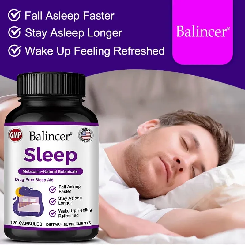 Valerian Root - Suporta para sa Kalmado at Relaksasyon Upang Maghanda para sa Kalusugan ng Sleep Nervous System na may Melatonin Extract 120 Capsules