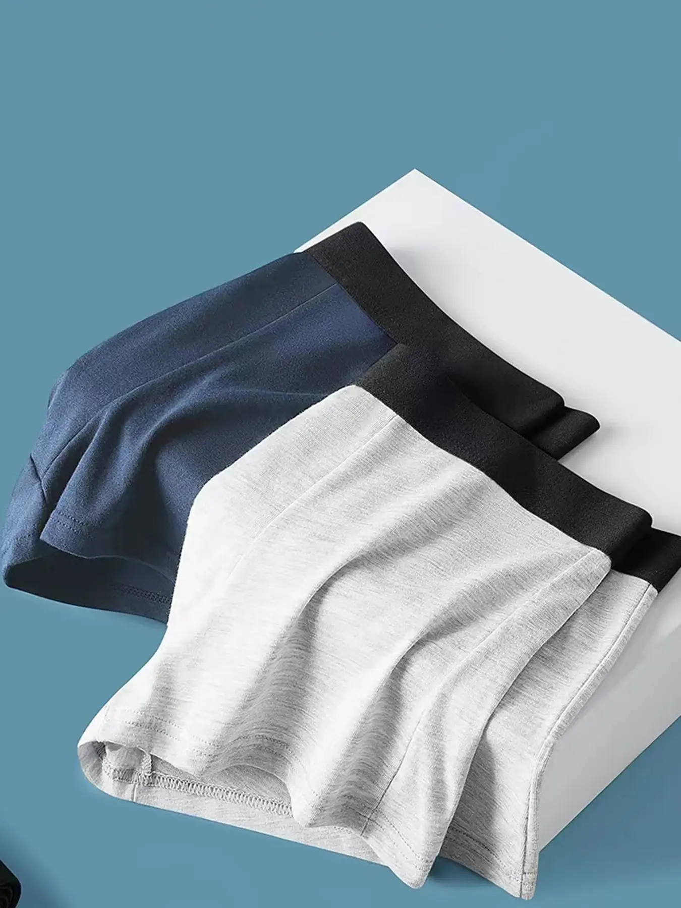 8PCS Men's Underwear Fashion Underpant High Stretch Boxer Shorts Breathable Fashion Men's Panties Comfortable Plus Size L-4XL