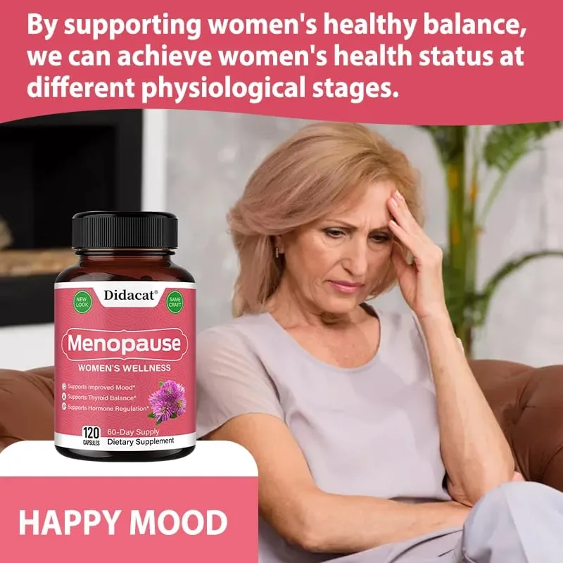 Menopause Relief Capsules - Improves Metabolism Support Weight Management Hot Flashes Night Sweats Mood Supplements for Women