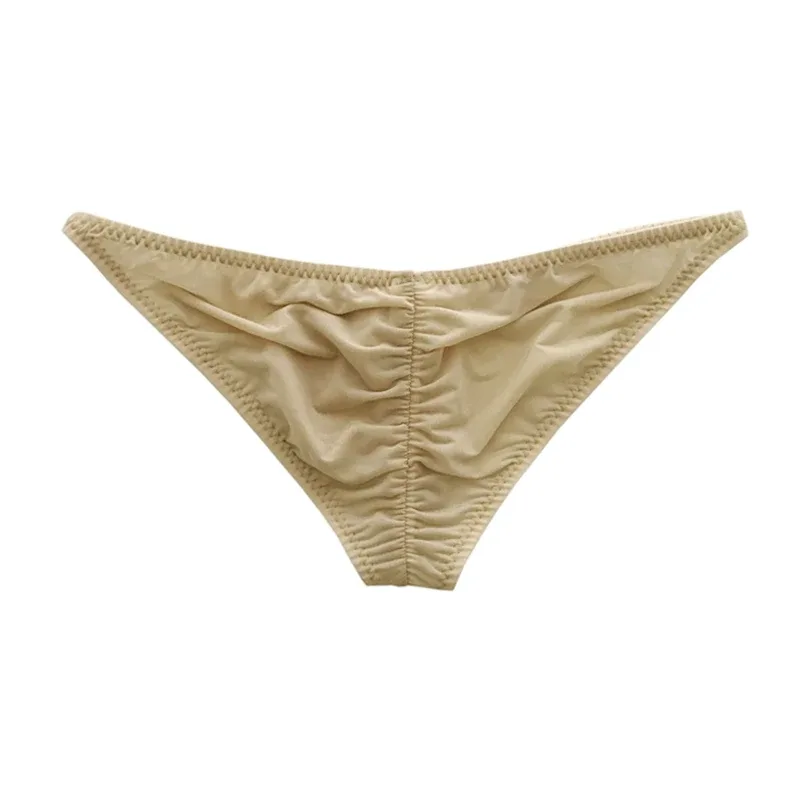 Ultra Low Waist Men's Briefs Thin Ice Translucent Sexy Underwear Comfortable Modern Fashion Buttock Highlighting Male Briefs