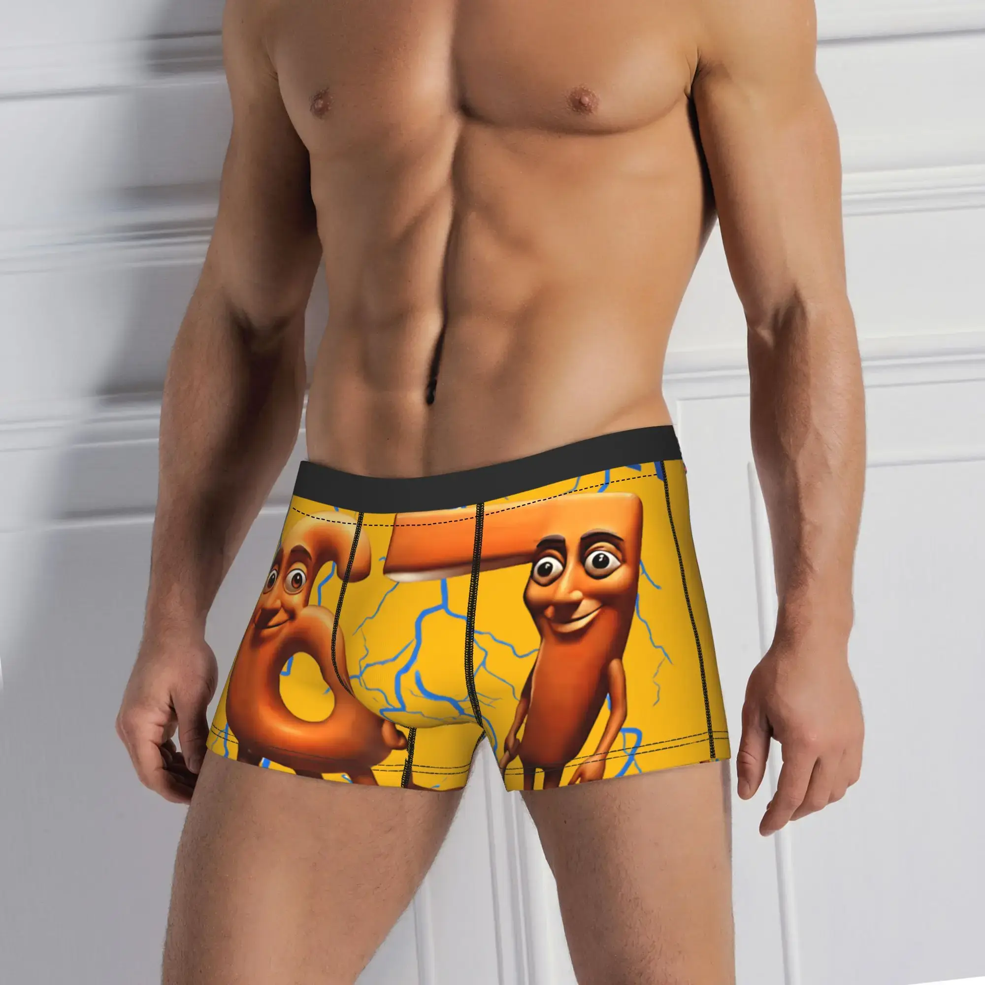 Funny Sixty Seven Brainrot Italian Underwear Print Trunk Quality Male Panties Breathable Boxer Brief Gift