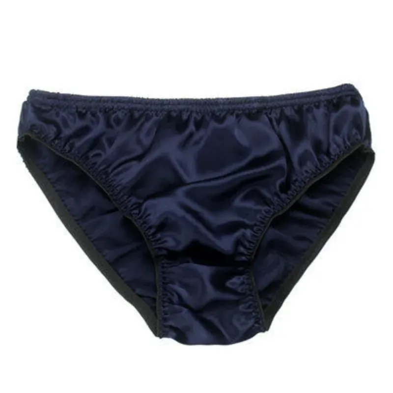100% Mulberry Silk Men Sexy Underwear Wrinkle Briefs Breathable Male Panties Pure Silk Trigonometric Soft Man Underpants Summer