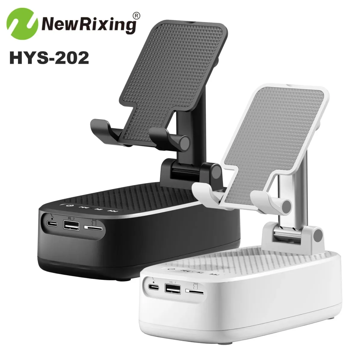 Wireless Phone Holder Portable Speaker Speaker Phone Holder Emergency Power Bank 1800mAh Battery USB Charging Hands-Free