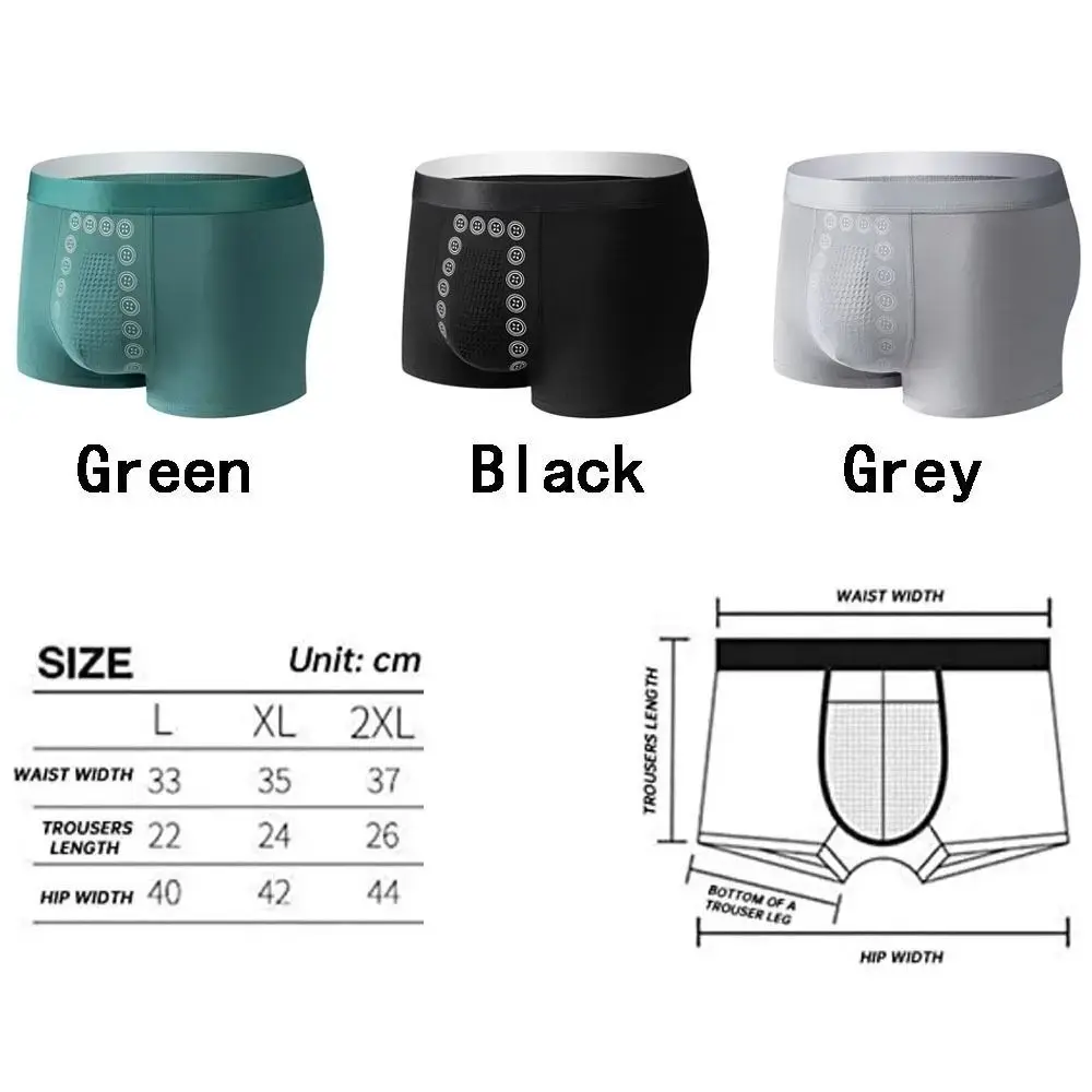 Sous-vêtements pour hommes en Polyester fibre extensible thérapie magnétique boxers pour hommes slips confortables pour un usage décontracté