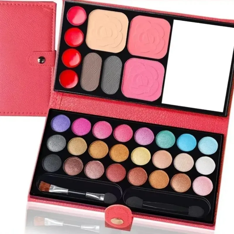 Eye Shadow Powder Blush Lipstick Lasting Cosmetics Σετ μακιγιάζ με καθρέφτες για αρχάριους ταξιδιωτικούς φορητές παλέτες 33 χρωμάτων