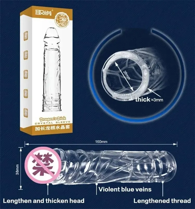 4 Types Thicken Penis Enlarge Sleeve Reusable Condom Cock Extender Delay Ejaculation Sex Toys for Men Intimate Goods