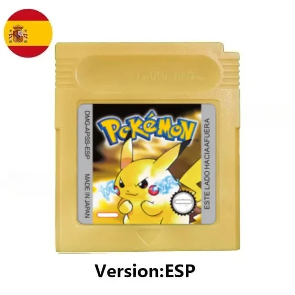 Many style Pokemon Red Blue Crystal Golden Green Silver Yellow GBC Game Card 16 Bit Video Game Cartridge Console Card GB/SP