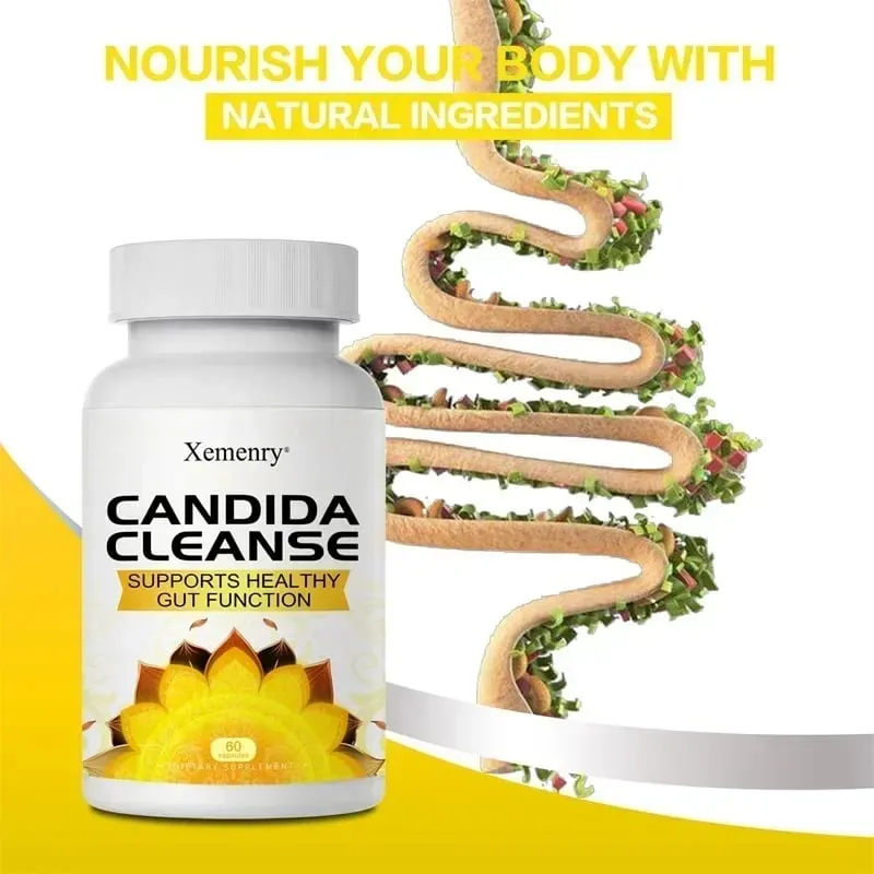 Candida Cleanse - Intestinal and Colon Support Cleansing & Detoxification Improves Digestion Enhances Nutrient AbsorptionSupp