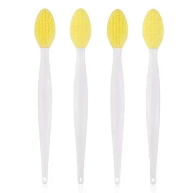 Grosir 4 Buah Baru Desain Fashion Hidung Dua Sisi Alat Silikon Bibir Scrub Exfoliator Kuas Make Up Kuas Makeup Set Kuas