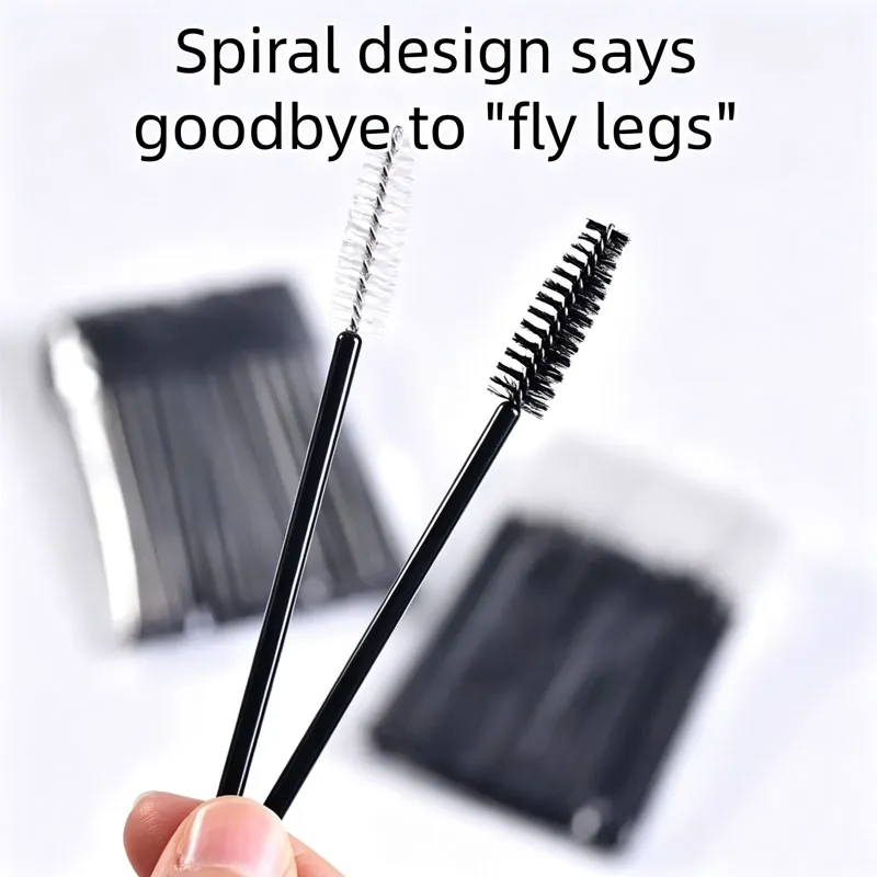 Nieuwe 50/100 Stuks Microbrush Voor Wimpers Borstel Crystal Spoolie Borstels Wenkbrauw Kam Make-Up Beauty Tool Voor Wimpers HZS24