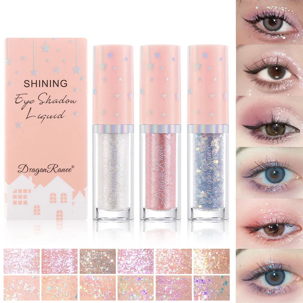 נצנצים כחולים נוזלי Eyeshdaow גליטר ג'ל מבריק מתכתי אייליינר עט יהלום שימר עמיד למים עיניים כלי איפור מסיבת יופי