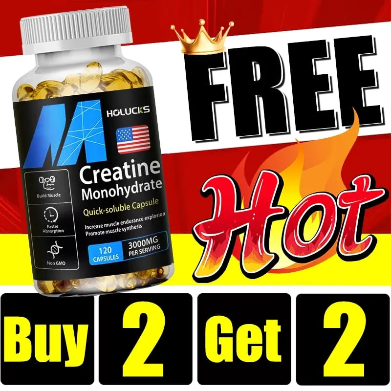 Αγοράστε 2 Πάρτε 2 Δωρεάν! Οι κάψουλες Pure Creatine Monohydrate υποστηρίζουν τη μυϊκή ανάπτυξη δύναμη και απόδοση ενισχύουν τη γνωστική λειτουργία