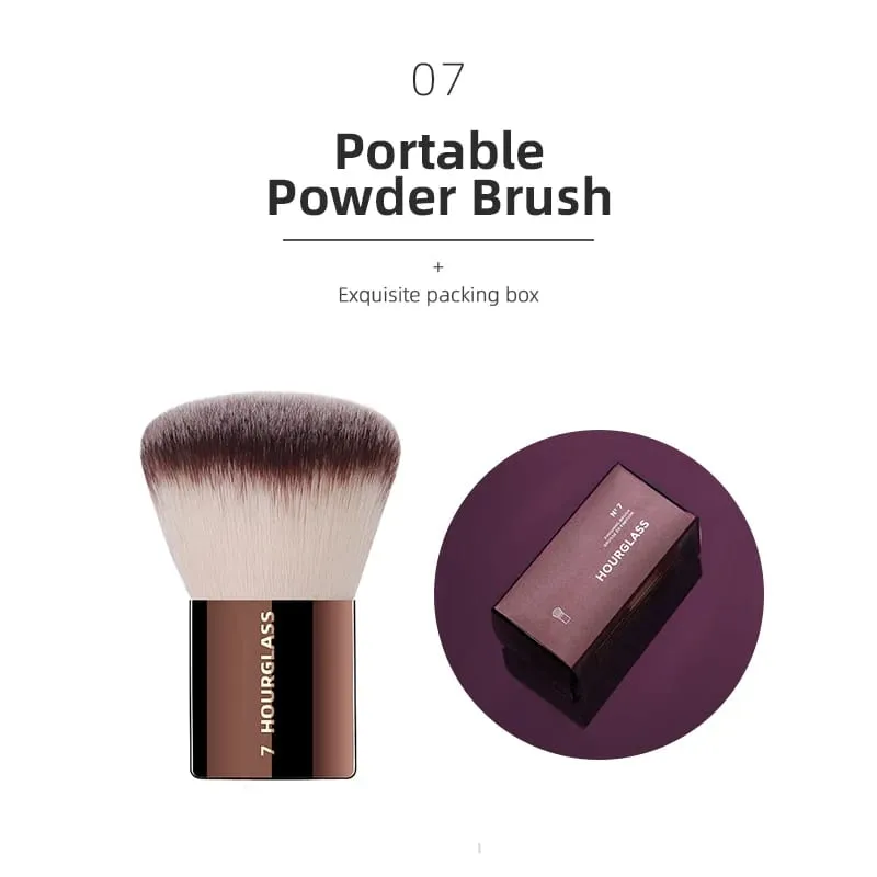 Hourglass Makeup Brush Lahat ng Uri ng Eyeshadow Foundation Concealer Powder Bronzer Blusher Eyeliner Retractable Professional Brushes