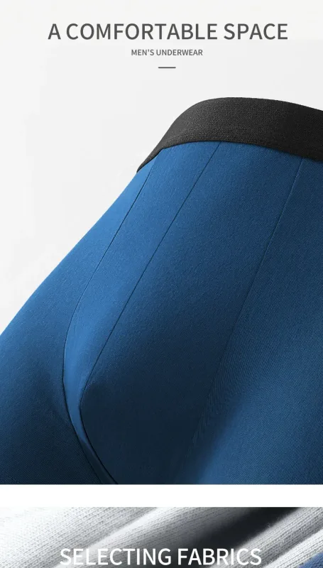 3PCS Pure Cotton Men's Underwear, Men's Boxer Briefs, Youth Pure Color Mid-Waist Boxer Briefs, Breathable Cotton Factory