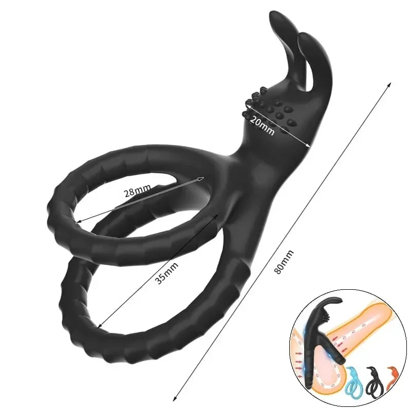 Cock Rings Silicone Ball Stretcher Delay Ejaculation TPE Penis Ring for Men Sex Toys Adjustable Semen Lock Ring SM Penis Sleeve