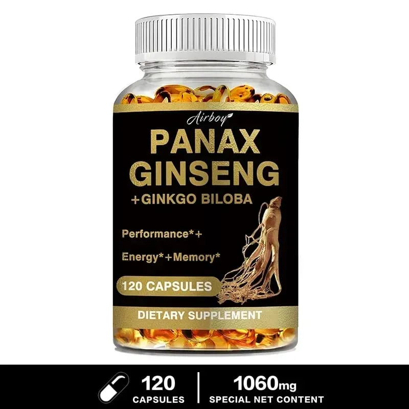 Panax Ginseng + Ginkgo Biloba - תמיכה חיסונית לשפר את הביצועים הפיזיים לשפר את הזיכרון ולשמור על הבריאות הכללית