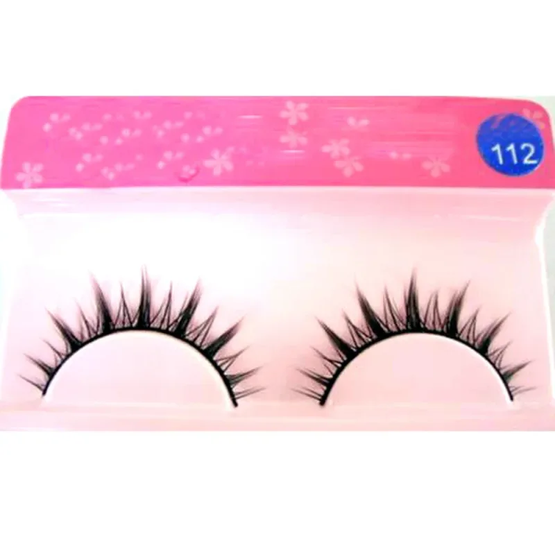 White Eyelashes Cosplay smink Natural Long Cross Strip műszempillák