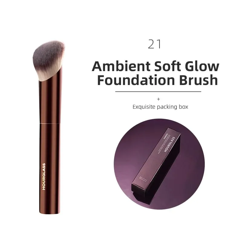 Hourglass Makeup Brush Lahat ng Uri ng Eyeshadow Foundation Concealer Powder Bronzer Blusher Eyeliner Retractable Professional Brushes