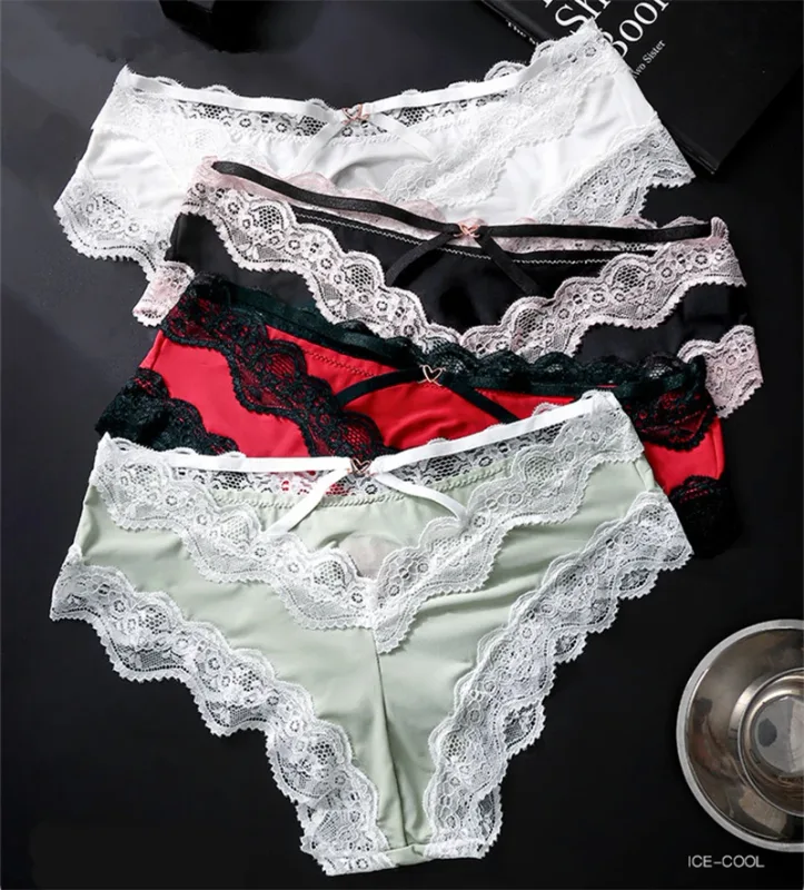 New adults 18 plus size cuecas masculino Lace 3D convex bag sexy men's underwear high elasticity string homme ice silk man thong