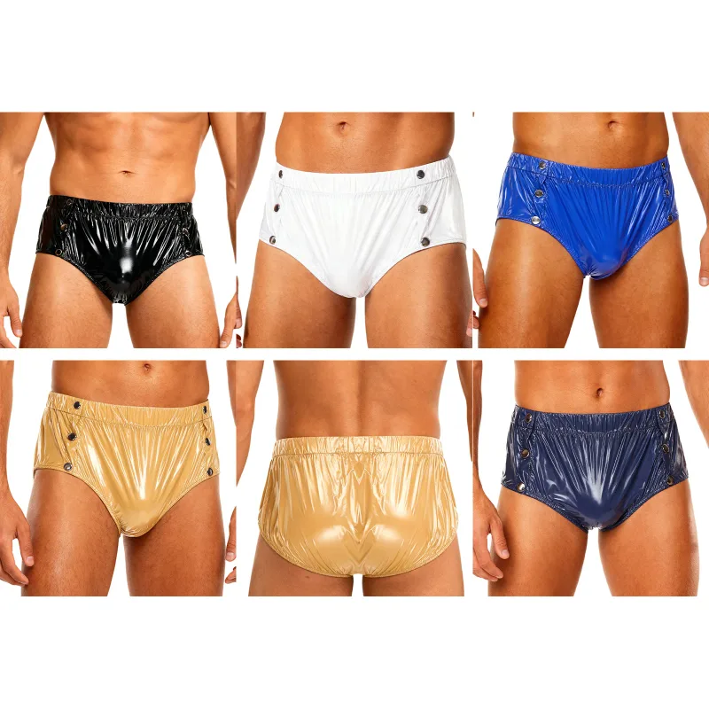 Men Waterproof Diaper Cover Elderly Bedridden Leak-proof Incontinence Briefs Tear-away Washable Adaptive Underwear Swimwear
