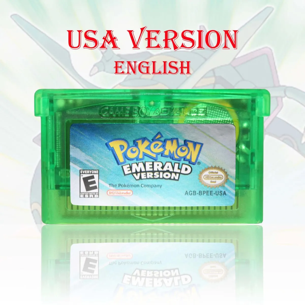 GBC/GBA USA verzió Pokemon Blue/Crystal/Smaragd/Fire Red/Leaf Green Game Cartridge videojáték kártya kiváló minőségű akkumulátorral